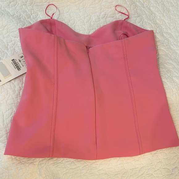 NWT ZARA PINK STRAPLESS CUT OUT TOP - Picture 5 of 6